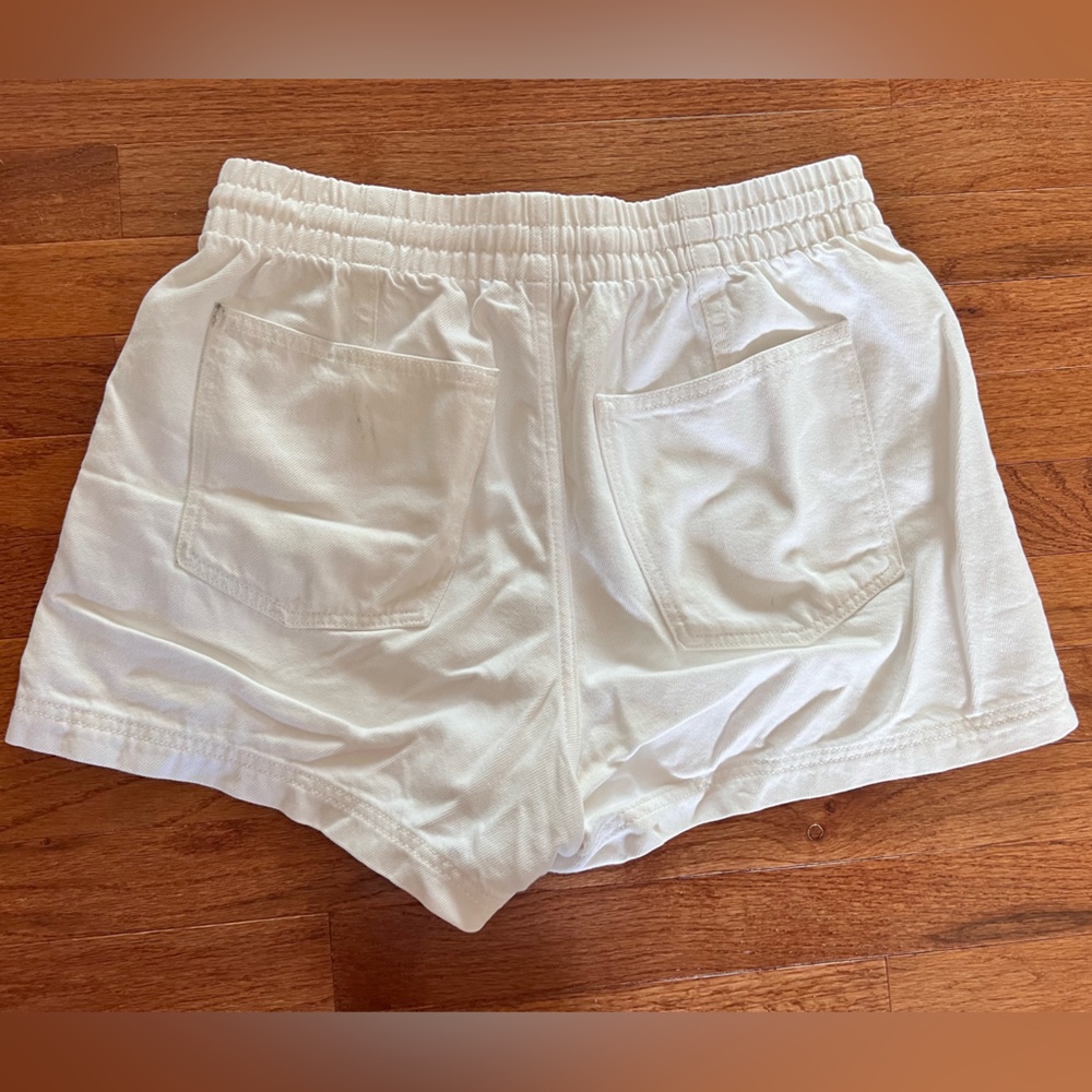 Universal Thread White Drawstring Denim Shorts - Picture 2 of 6